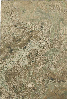 Тарханов Михаил Михайлович. Три композиции эбру в зелено-коричнево-бежевых тонах (одна двухсторонняя)